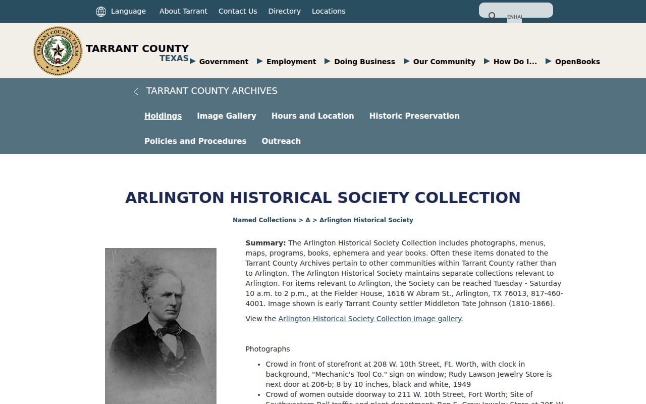 Arlington city directory research using the Arlington Historical Society holdings at Tarrant County Archives